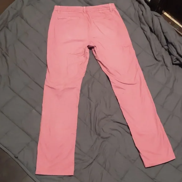 Bonobos 31/32 Pink Flat Front Slim Straight Mid Rise Chino Pant Khaki - Picture 5 of 8